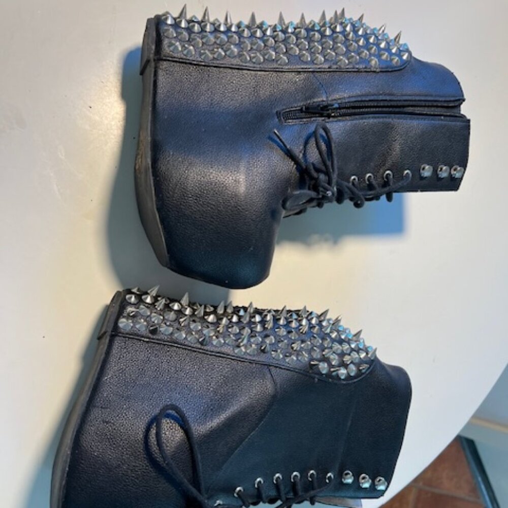 Studded Jeffrey Campbell platform boots